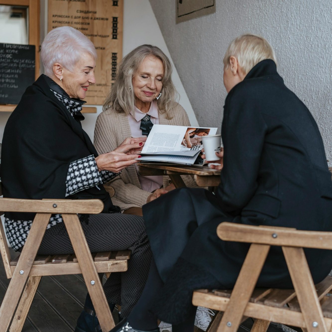 Companions meeting for a coffee and spend time together